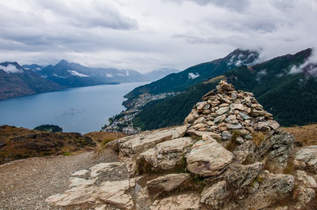 Lake Wakatipu and Queenstown from Queenstown Hill