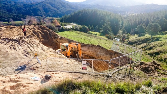 6 ton digger hiding in the hole