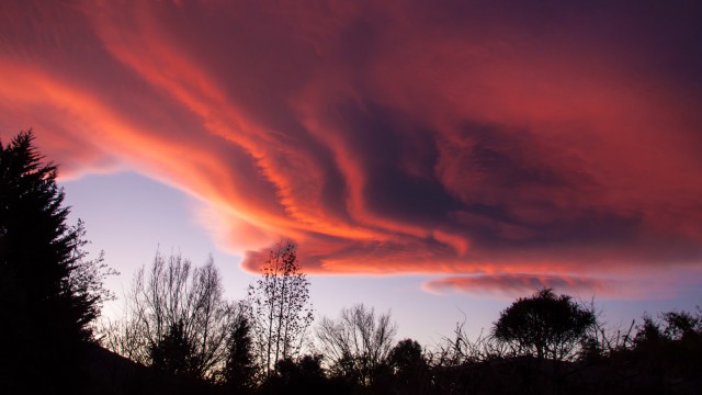 Amazing cloud formation at sunset