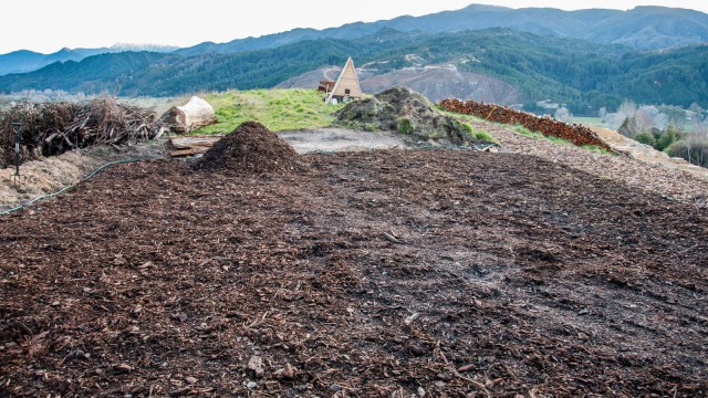 Flat area for a future green house at our hill top