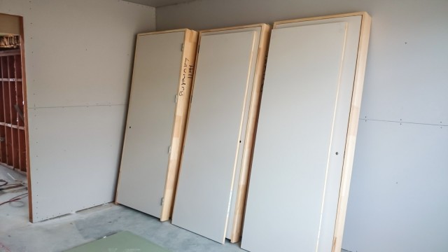Doors waiting in order for installation