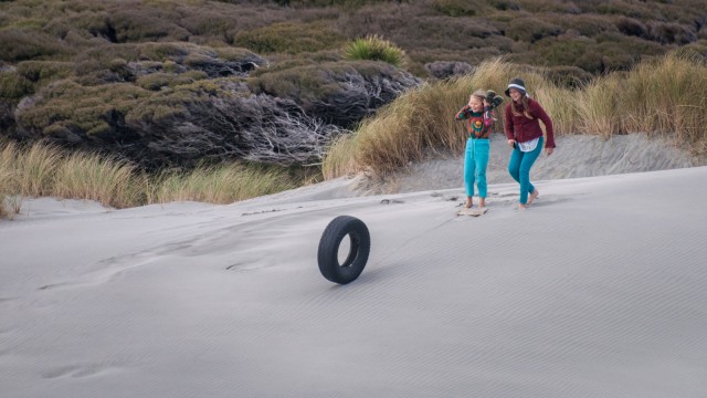 A tyre makes an excellent toy