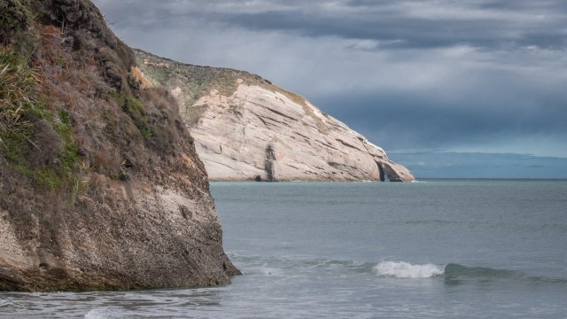 Coastline can be walked at low tide, no luck today