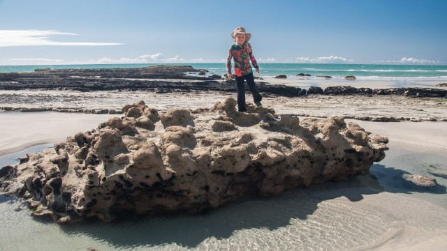 Cowgirl on the rock