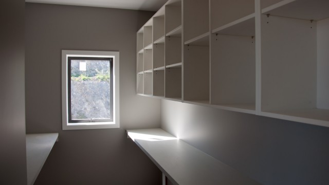 Cabinetry in the pantry finished