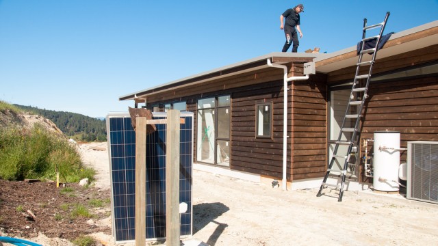 The first panels ready to go up