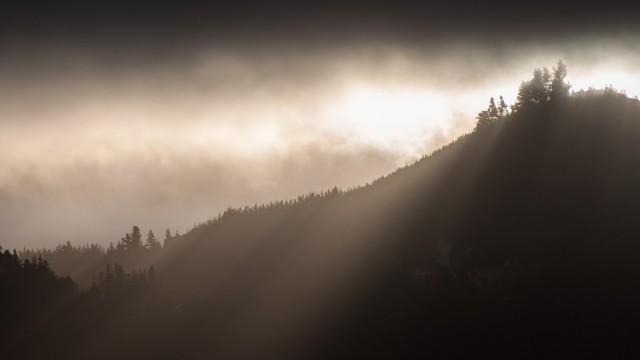 Jesus on a ridgeline.