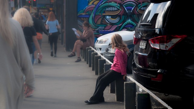 Verena the leaning streetkid.