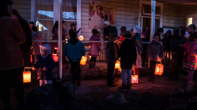 For a week, they have been making colorful lanterns 