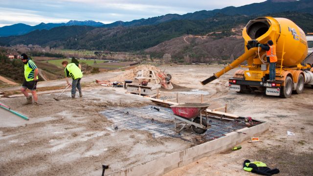 Filling in the concrete