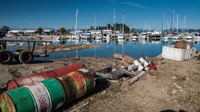 Yay! At the harbour - which is only open for small yachts and fisherboats at the moment