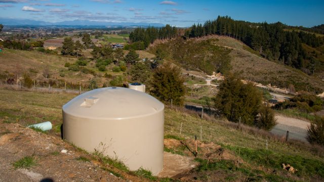 There it is! 30,000l extra water storage for the next summer.
