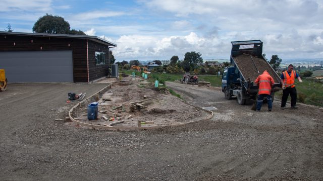 The final layer of gravel