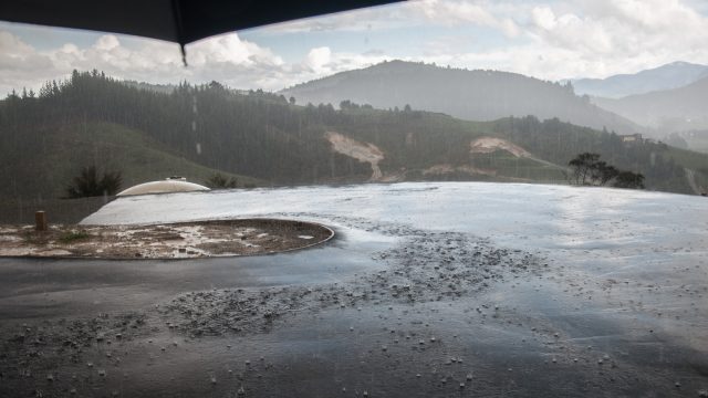 Not the first rain this year, but the first strong rain since our latest watertank has been connected - and then things got slightly out of hand 